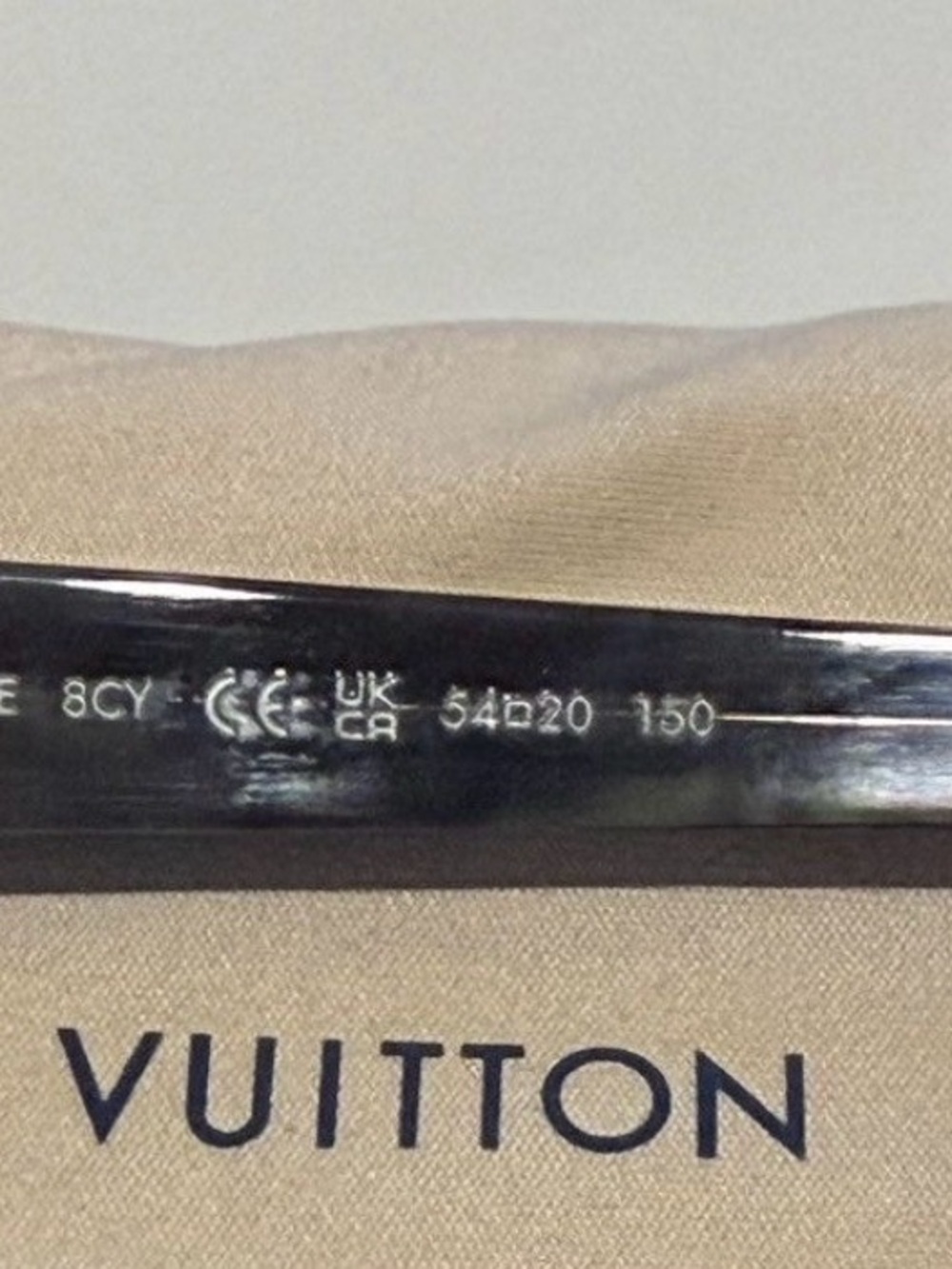 Louis Vuitton Black Gloss Rectangular Sunglasses - Picture 4 of 6